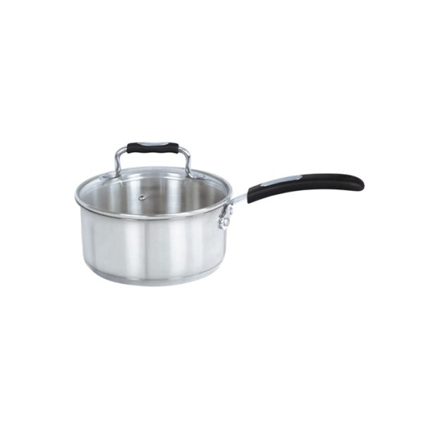 Rossetti 16.0 cm Cellina Series Stainless Steel Sauce Pan with Glass Cover (R2301-16)