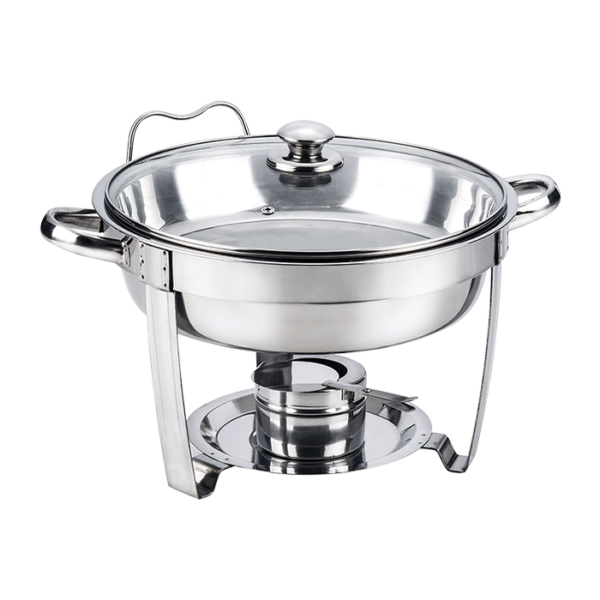 Rossetti 4.0 Liters Calabria Series Round Chafing Dish Stainless Steel (R6402)