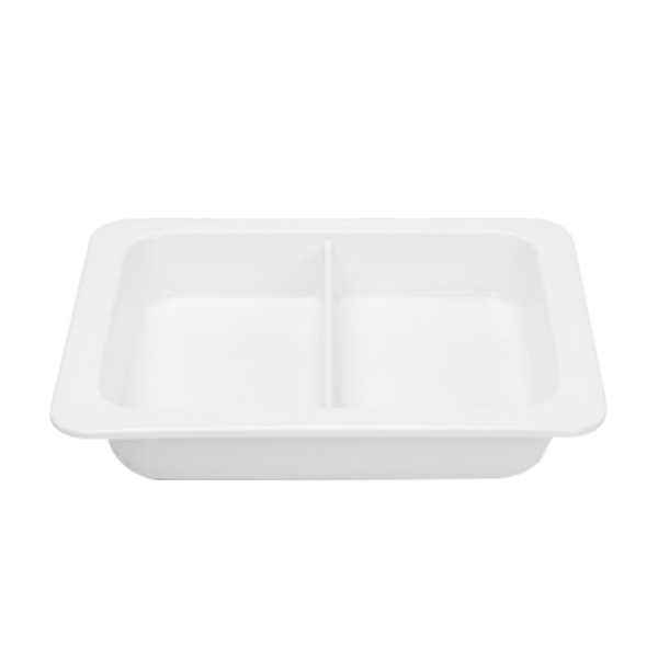 Rossetti 6.0 Liters Rectangular Food Pan Ceramic with Division (RH6007)